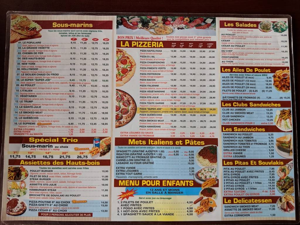 Joe le Roi du Sous-marin | restaurant | 99 Boulevard des Hauts-Bois, Sainte-Julie, QC J3E 3J9, Canada | 4506499751 OR +1 450-649-9751