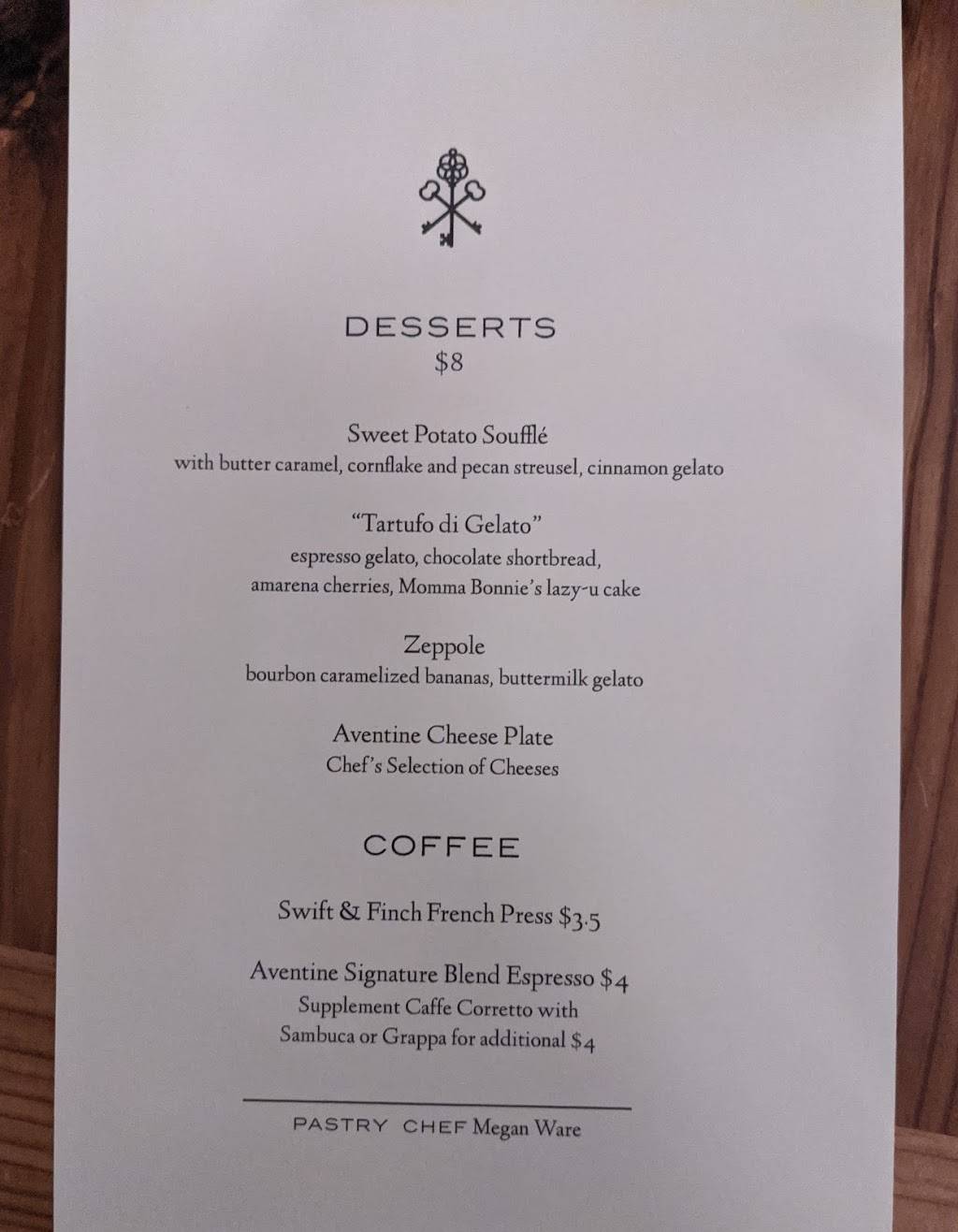 Aventine Rome | restaurant | 401 W 3rd St SW, Rome, GA 30165, USA | 7064134211 OR +1 706-413-4211