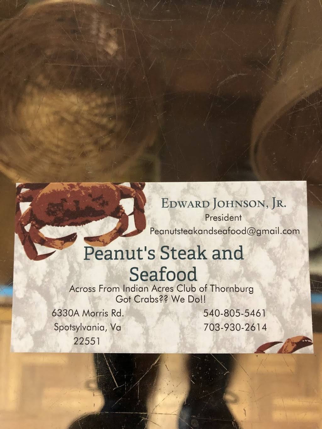 Peanuts Steak and Seafood | restaurant | 6330 A Morris Rd, Spotsylvania Courthouse, VA 22551, USA | 5408055461 OR +1 540-805-5461