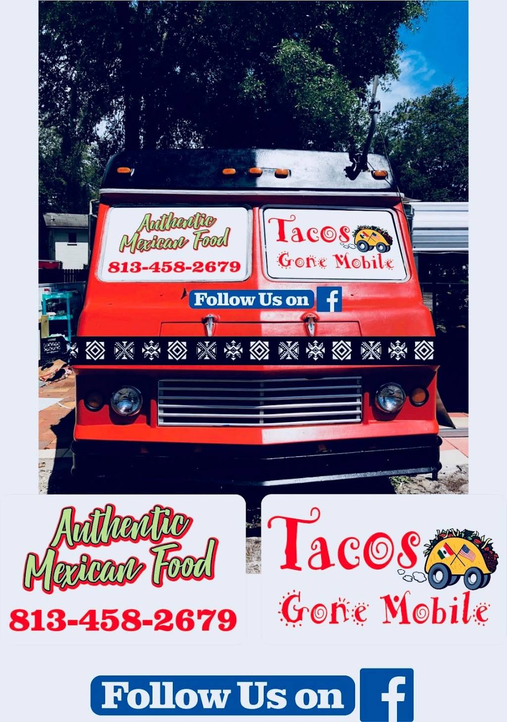 Tacos Gone Mobile | restaurant | 13605 N 20th St, Tampa, FL 33613, USA | 8134582679 OR +1 813-458-2679