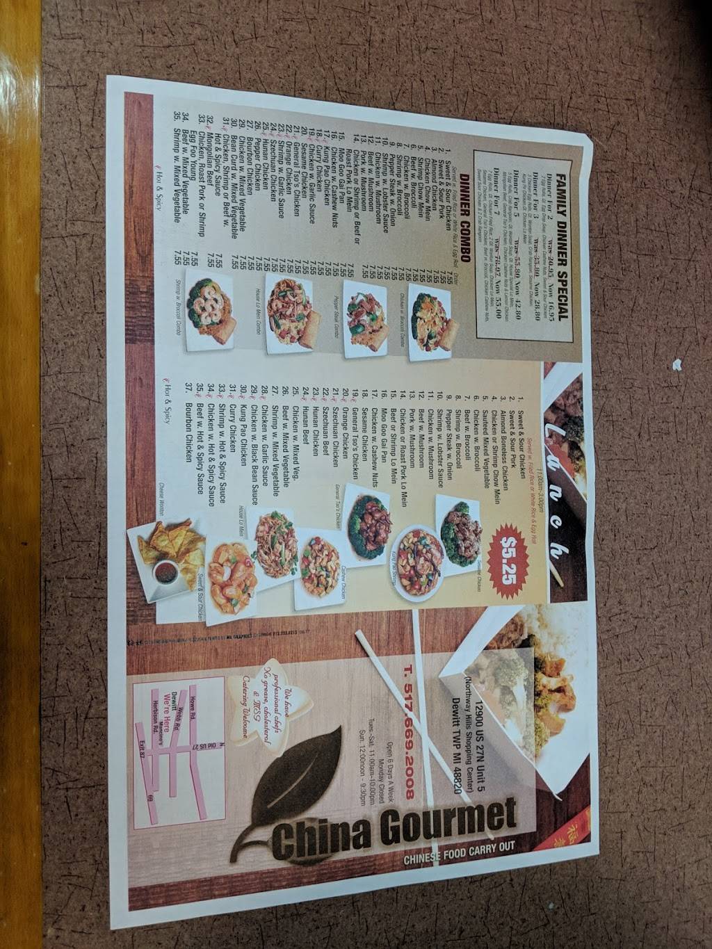 China Gourmet | restaurant | 12900 S Old U.S. 27 #5, Dewitt, MI 48820, USA | 5176692008 OR +1 517-669-2008