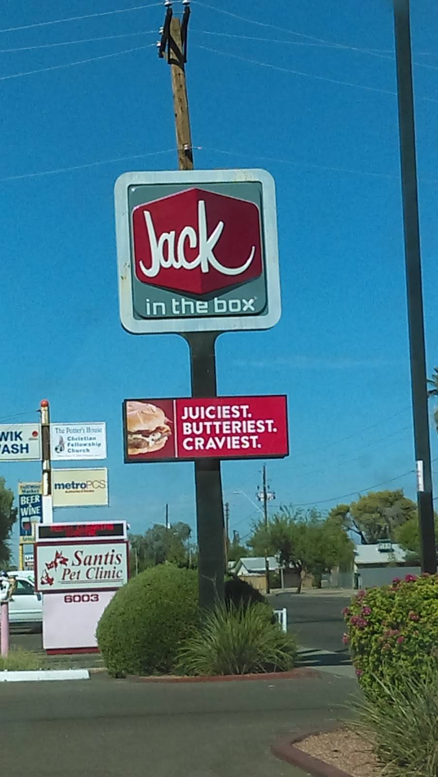 Jack in the Box | restaurant | 6001 W Thomas Rd, Phoenix, AZ 85033, USA | 6232471746 OR +1 623-247-1746