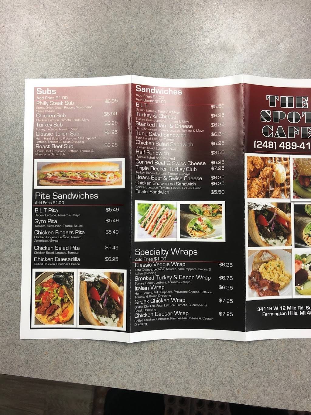 The spot cafe | restaurant | 34119 W 12 Mile Rd, Farmington Hills, MI 48331, USA | 2484894128 OR +1 248-489-4128