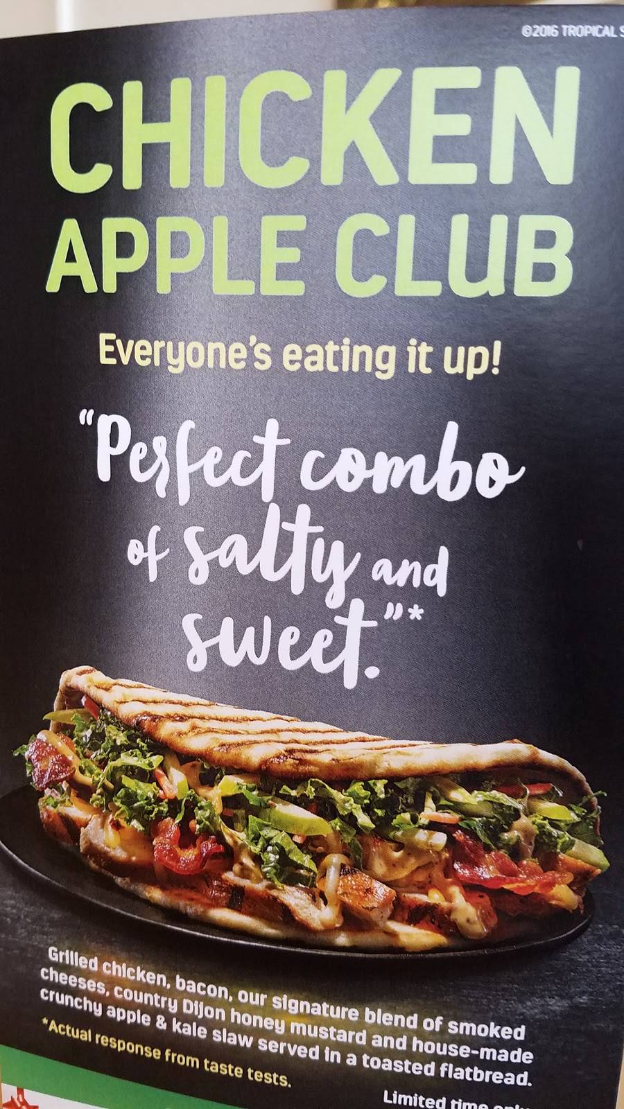 Tropical Smoothie Cafe | restaurant | 10720 Park Blvd N, Seminole, FL 33772, USA | 7273925400 OR +1 727-392-5400