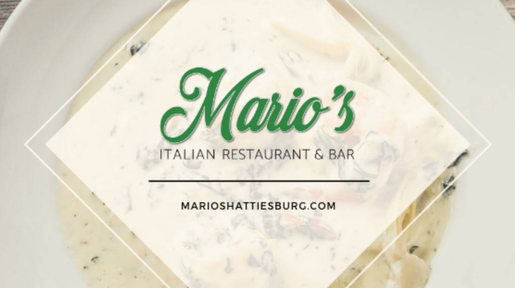 Marios Italian Restaurant & Bar | restaurant | 1410 N 31st Ave, Hattiesburg, MS 39401, USA | 6013369384 OR +1 601-336-9384