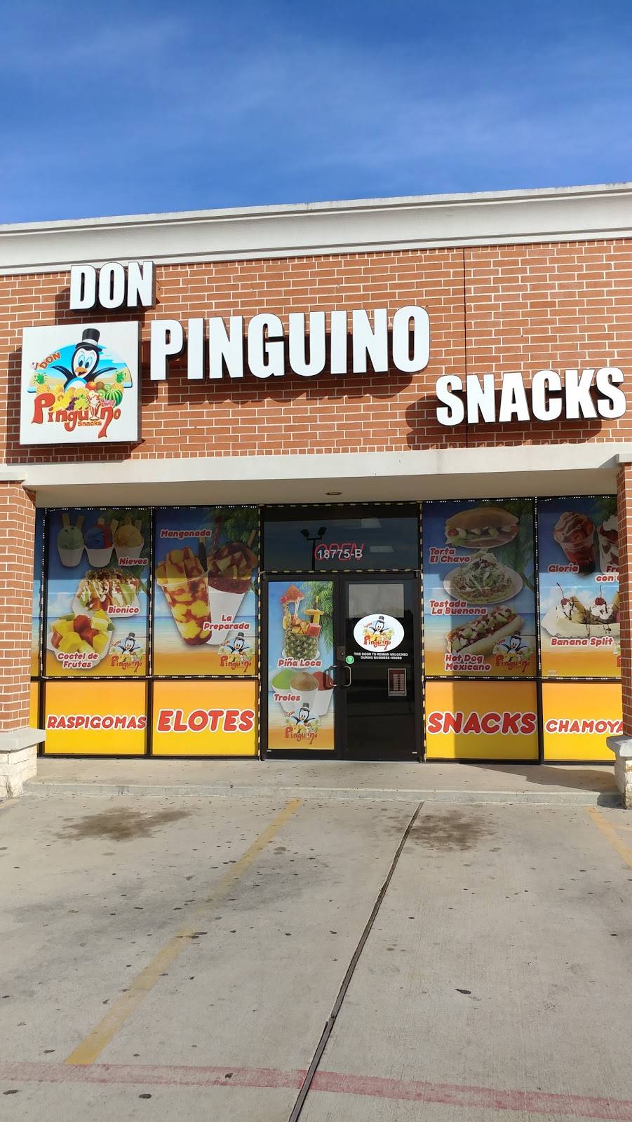 Don Pinguino Snacks | meal takeaway | 18775 Clay Rd, Houston, TX 77084, USA | 8324275132 OR +1 832-427-5132