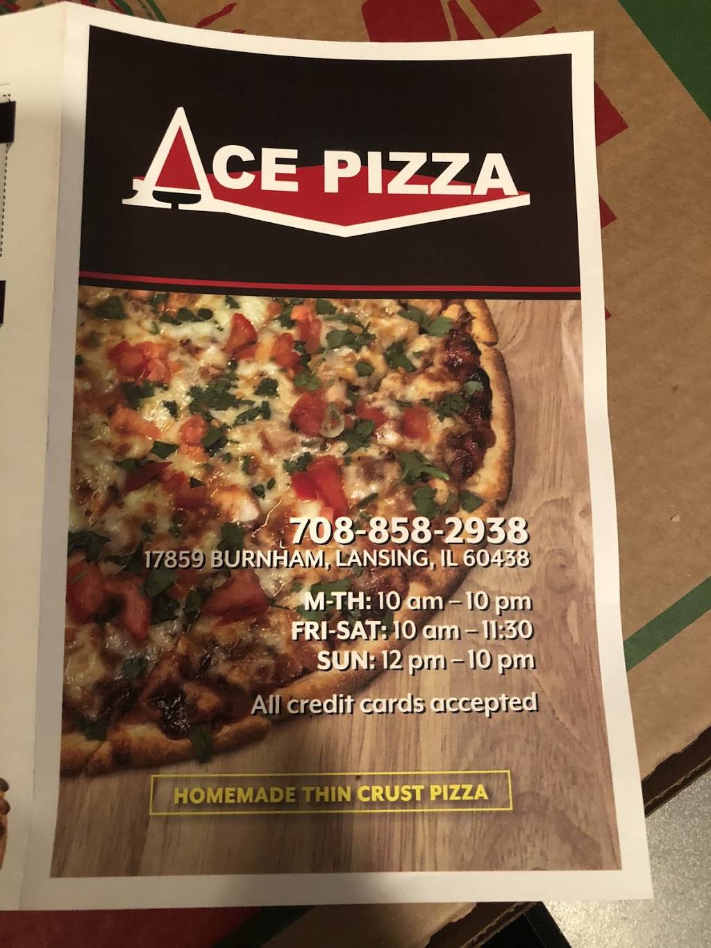 Ace Pizza | restaurant | 17859 Burnham Ave, Lansing, IL 60438, USA | 7088582938 OR +1 708-858-2938