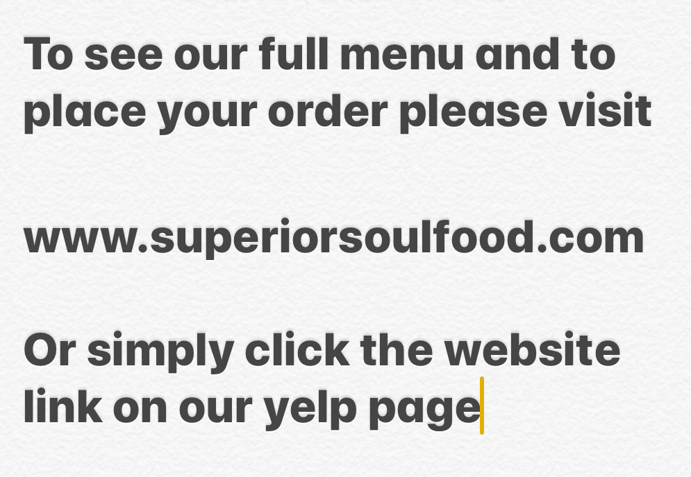 Superior Soul Food | restaurant | 722 S Evans St, San Diego, CA 92113, USA | 6193690693 OR +1 619-369-0693