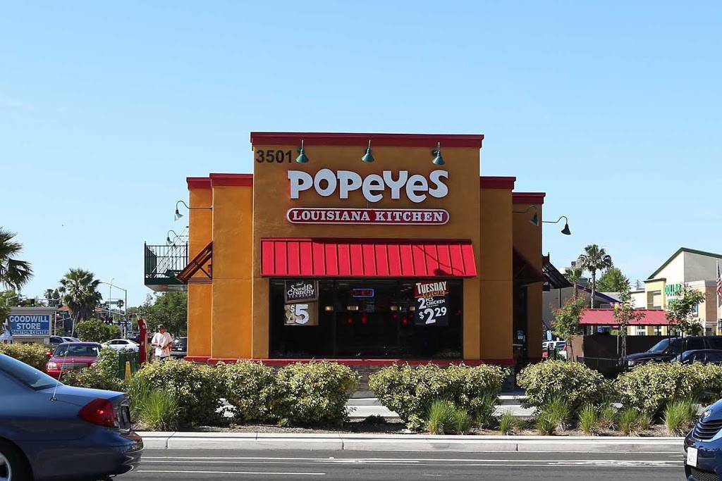 Popeyes Louisiana Kitchen | restaurant | 3501 El Camino Ave, Sacramento, CA 95821, USA | 9166962428 OR +1 916-696-2428