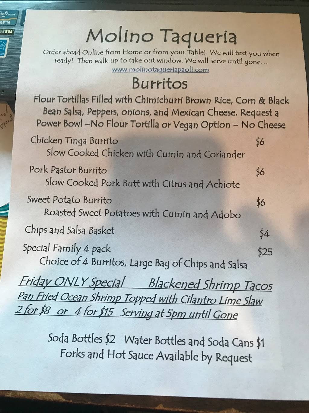 Molino Taqueria Paoli | restaurant | 6890 Paoli Rd, Belleville, WI 53508, USA | 6086366347 OR +1 608-636-6347