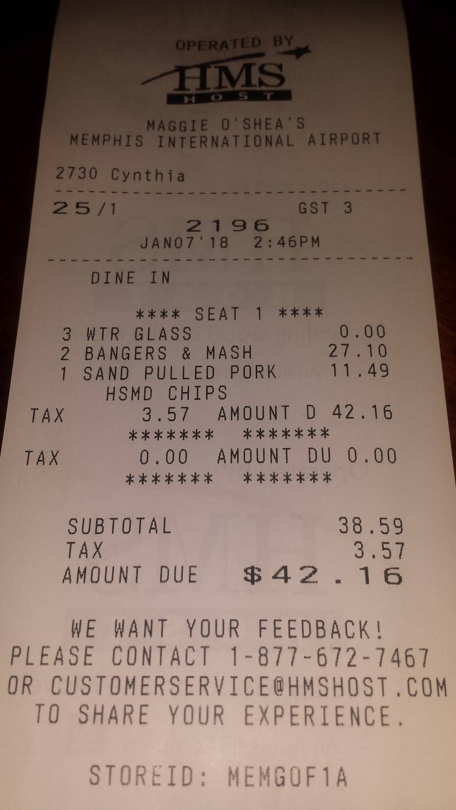 Maggie OSheas | restaurant | 2491 Winchester Rd, Memphis, TN 38116, USA | 9019228251 OR +1 901-922-8251