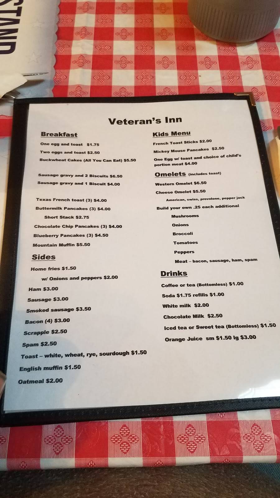 Veterens Inn | restaurant | 1324 Central Ave, Benton, PA 17814, USA | 5709254333 OR +1 570-925-4333