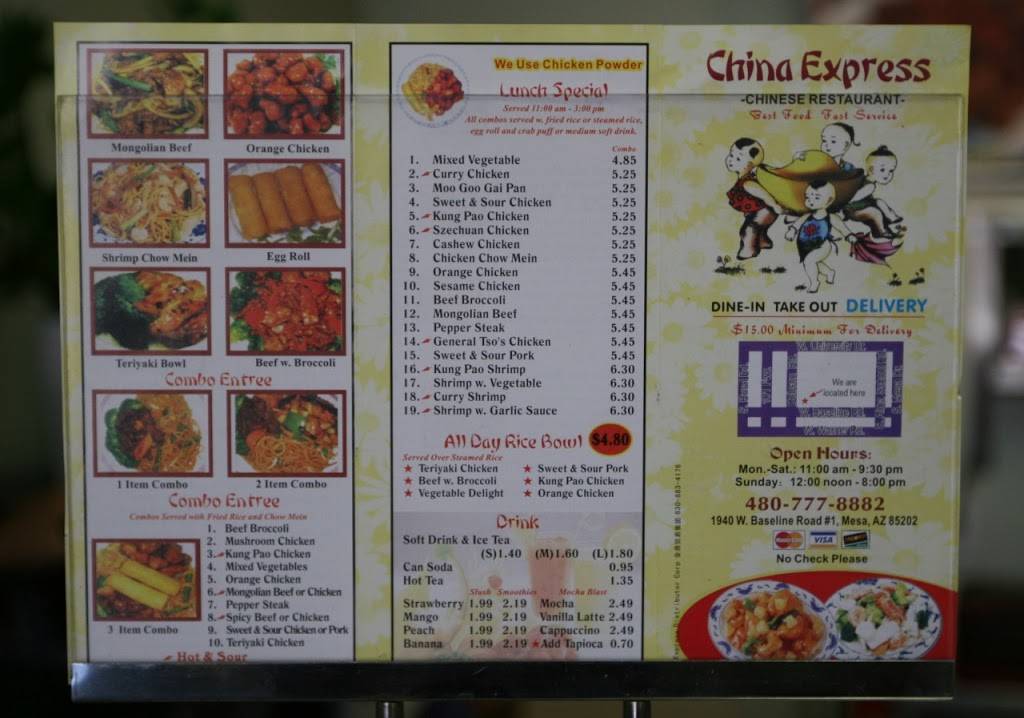 China Express | restaurant | 1940 W Baseline Rd, Mesa, AZ 85202, USA | 4807778882 OR +1 480-777-8882