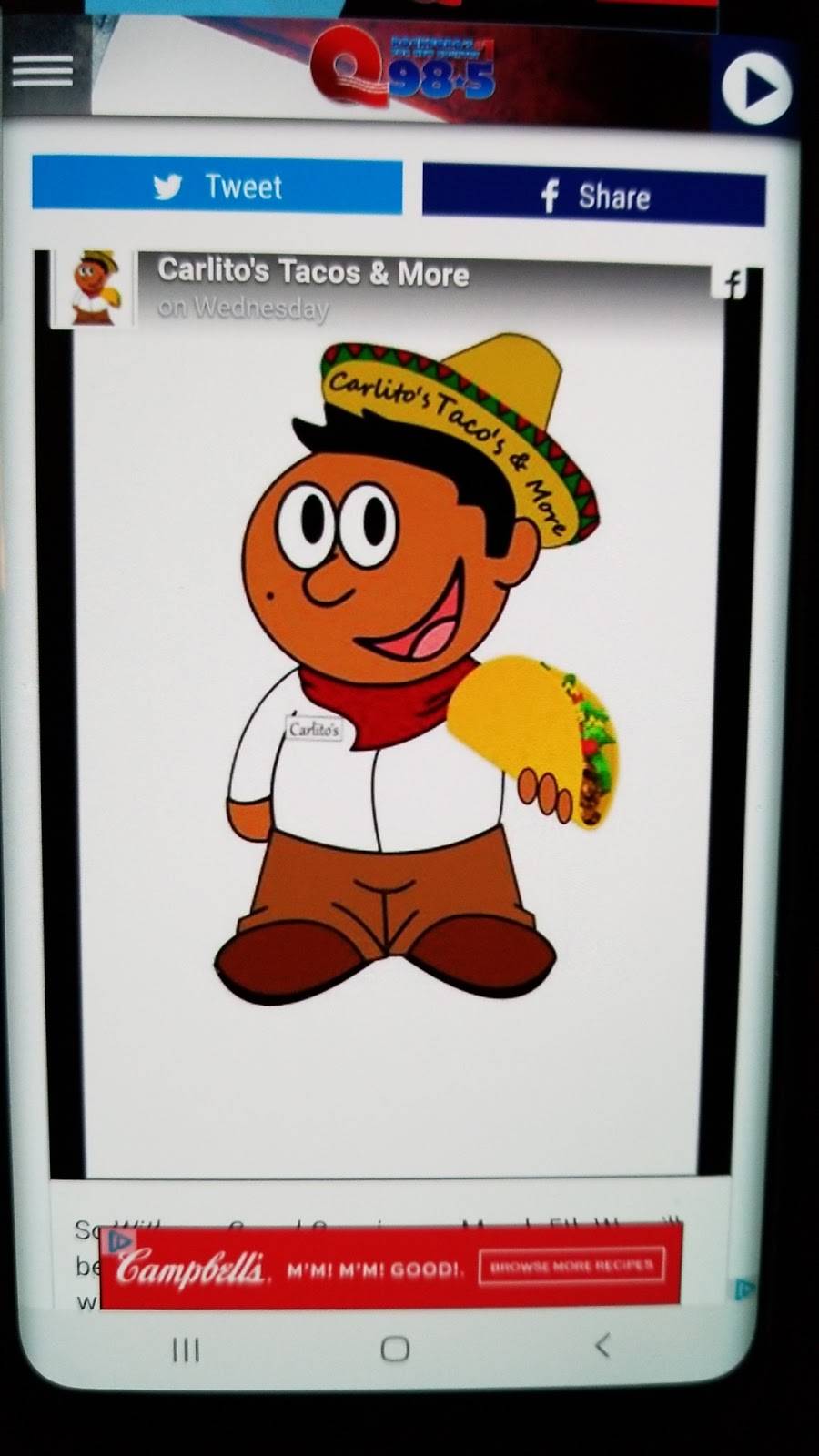 Carlitos Tacos | restaurant | 7828 N 2nd St, Machesney Park, IL 61115, USA | 7792107188 OR +1 779-210-7188