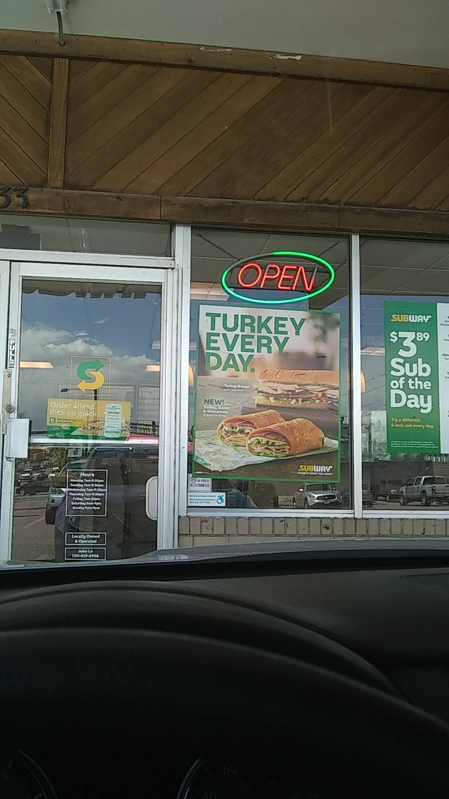 Subway | restaurant | 6433 E Evans Ave, Denver, CO 80222, USA | 3037561262 OR +1 303-756-1262