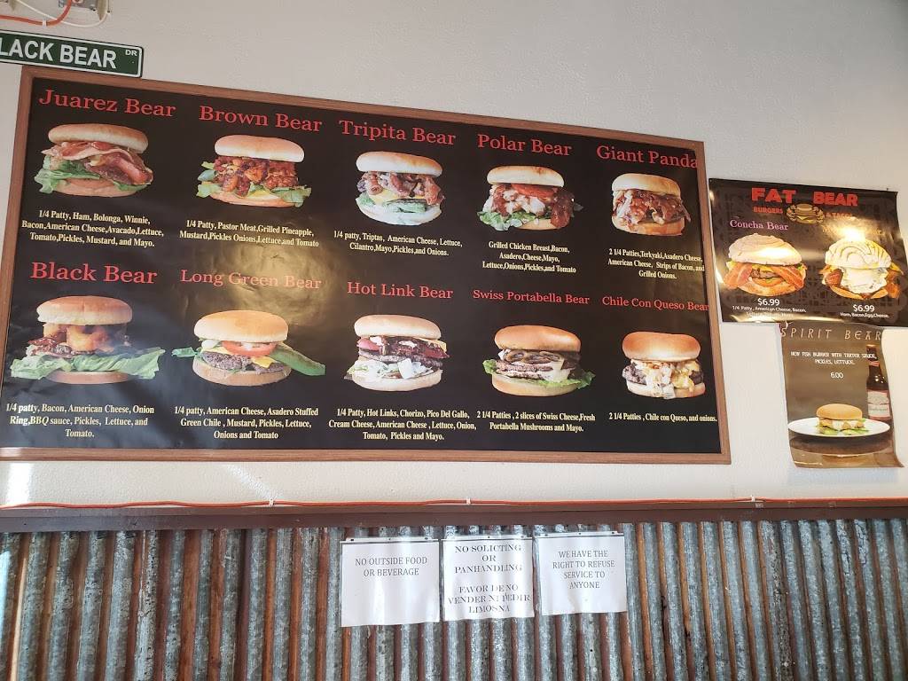 Fat bear | restaurant | 9008 D, 1489, Dyer St, El Paso, TX 79904, USA | 9153075027 OR +1 915-307-5027