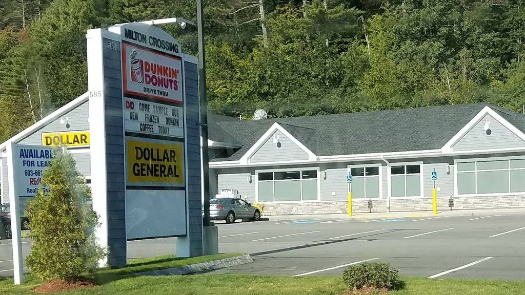 Dunkin | bakery | 585 White Mountain Hwy, Milton, NH 03851, USA | 6036527222 OR +1 603-652-7222