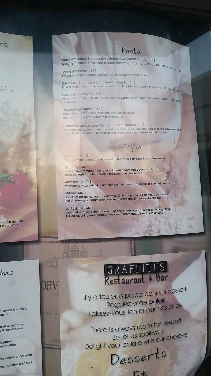 Graffitis Restaurant-Bar | restaurant | 8100 Avenue de Neuville, Anjou, QC H1J 2T2, Canada | 5143533737 OR +1 514-353-3737