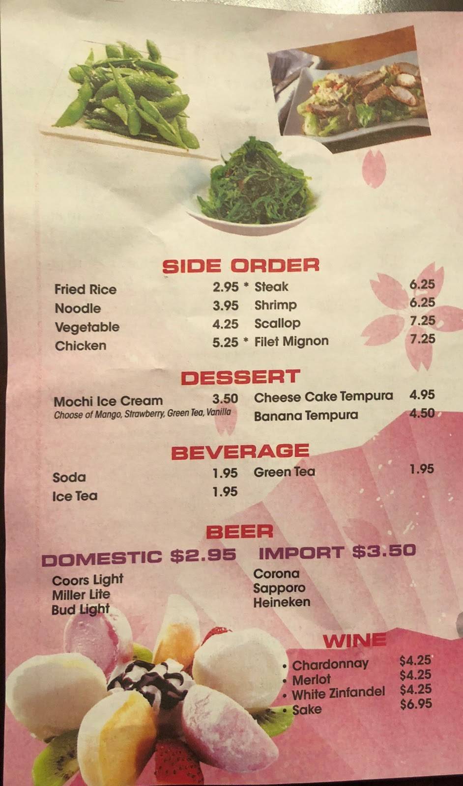 Sakura | restaurant | 640 S Van Buren Rd # L, Eden, NC 27288, USA | 3366278883 OR +1 336-627-8883