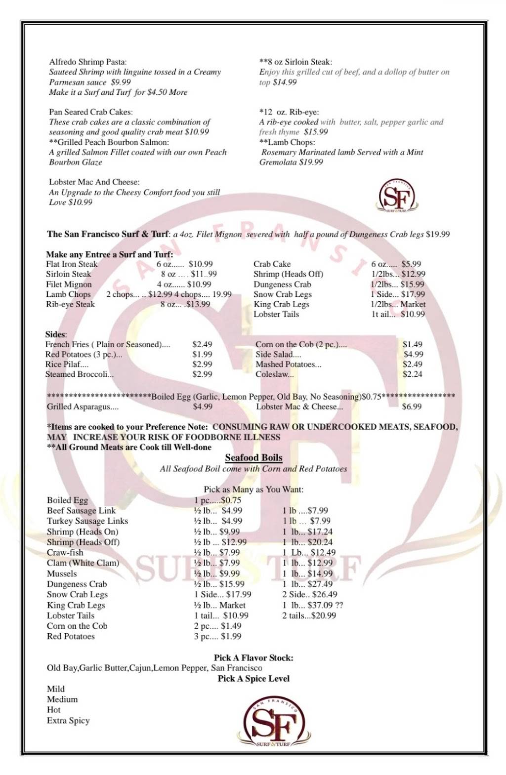 San Francisco Surf and Turf | restaurant | 1180 Sigman Rd NE, Conyers, GA 30012, USA | 4704747000 OR +1 470-474-7000