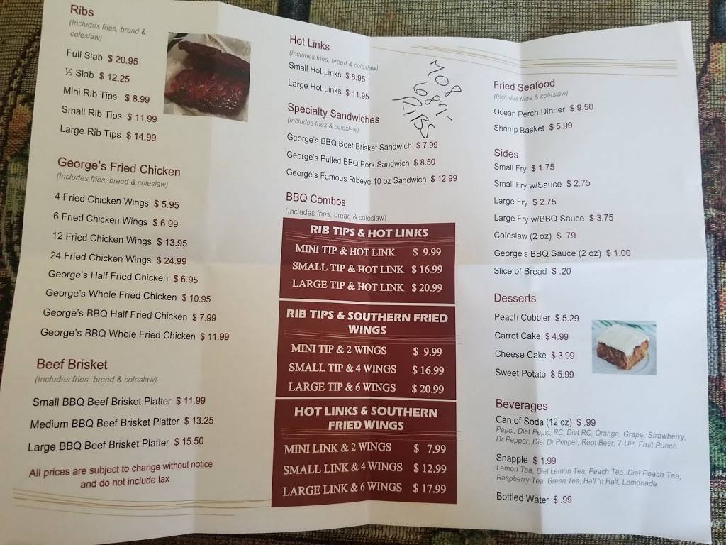 Georges Rib House LLC | restaurant | 15159 S Cicero Ave, Oak Forest, IL 60452, USA | 7086877427 OR +1 708-687-7427