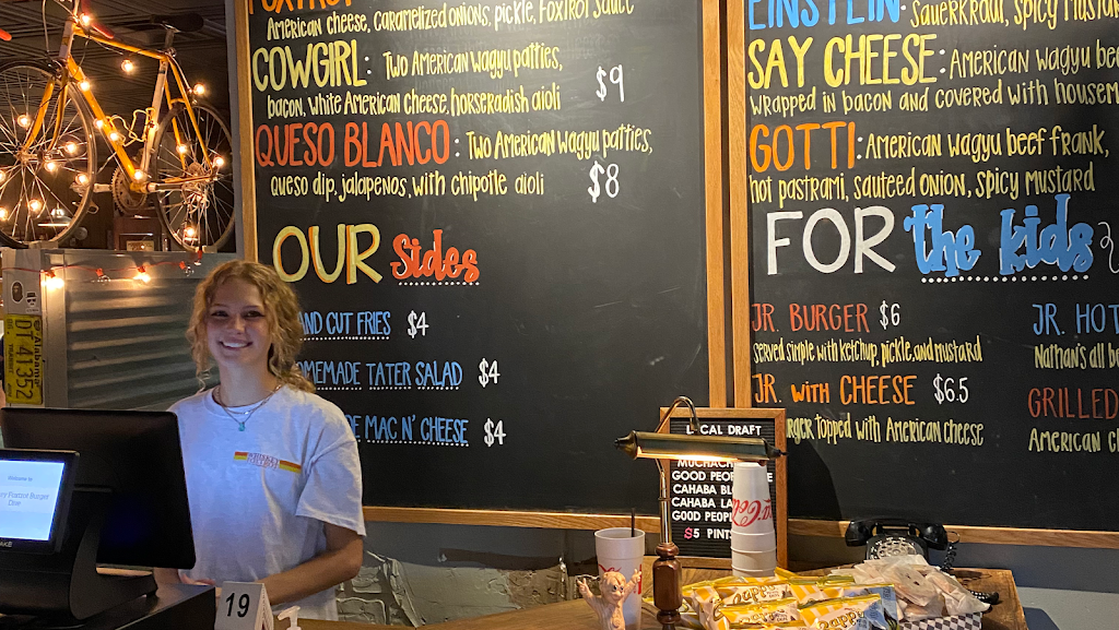 Whiskey Foxtrot Burger Dive | restaurant | 2341 John Hawkins Pkwy Suite 119, Hoover, AL 35244, USA | 2055366172 OR +1 205-536-6172