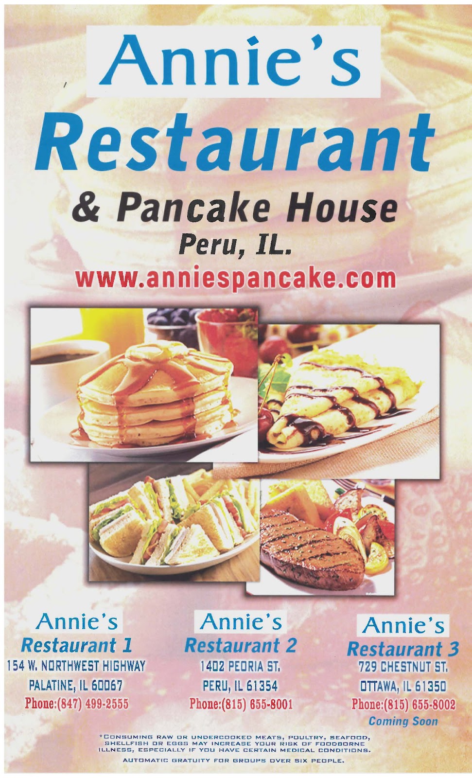 Annies Restaurant and Pancake House | restaurant | 1402 Peoria St, Peru, IL 61354, USA | 8156558001 OR +1 815-655-8001
