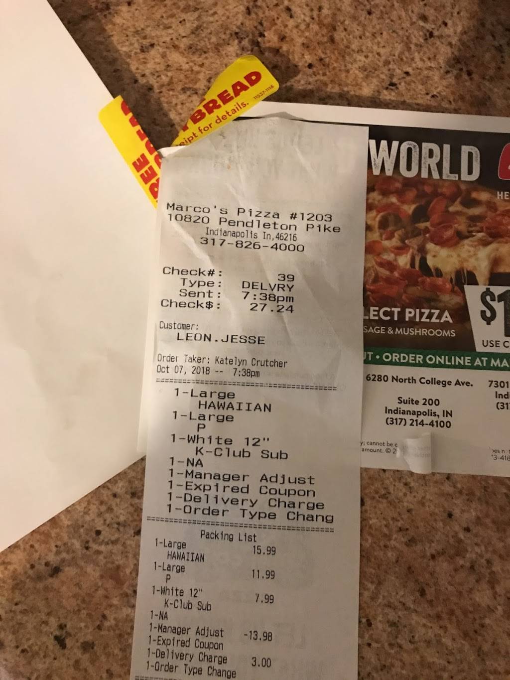 Marcos Pizza | meal delivery | 10820 Pendleton Pike, Indianapolis, IN 46236, USA | 3178264000 OR +1 317-826-4000