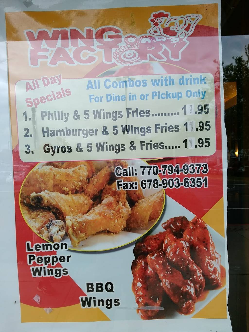 Wing Factory Cafe | restaurant | 840 Ernest W Barrett Pkwy NW, Kennesaw, GA 30144, USA | 7707949373 OR +1 770-794-9373