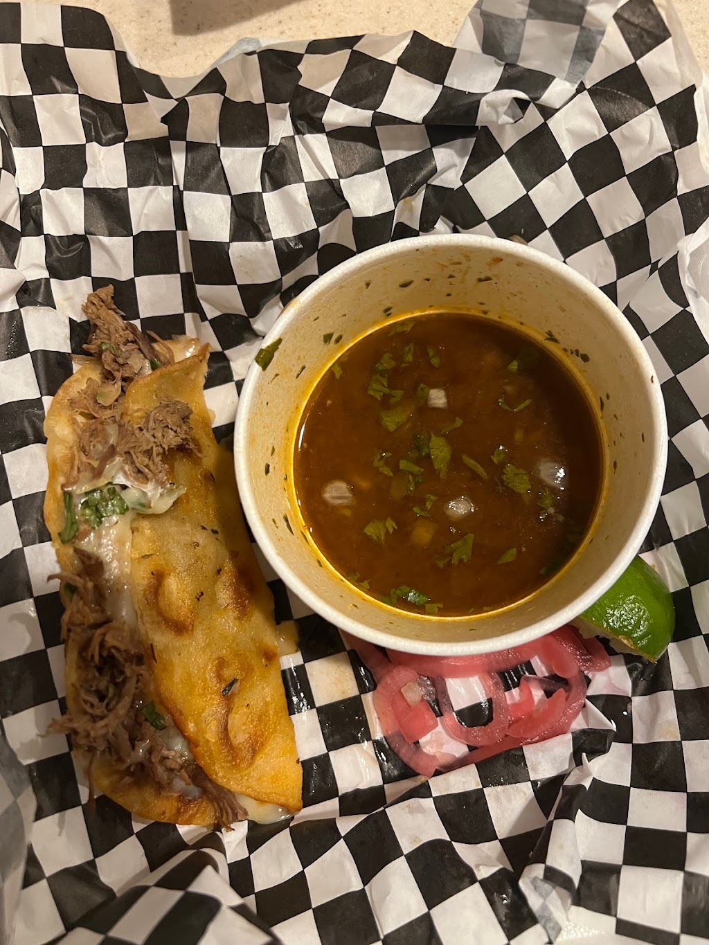 Dripped Birria (Food Truck) | restaurant | 3675 Cypress Creek Pkwy, Houston, TX 77068, USA | 8327167102 OR +1 832-716-7102