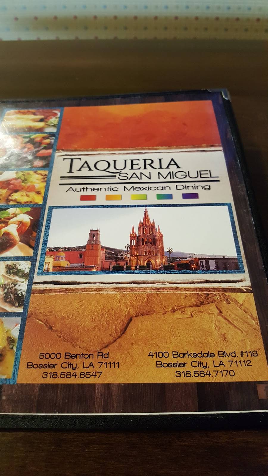 Taqueria San Miguel | restaurant | 5000 Benton Rd #10, Bossier City, LA 71111, USA | 3185846547 OR +1 318-584-6547