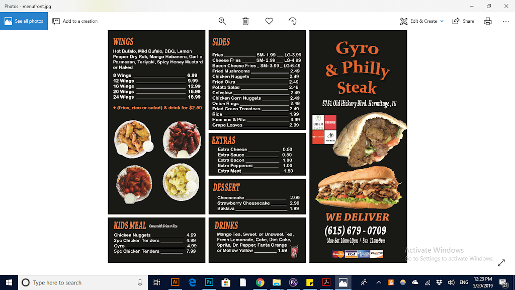 Gyro & Philly Steak | restaurant | 5751 Old Hickory Blvd, Hermitage, TN 37076, USA | 6156790709 OR +1 615-679-0709