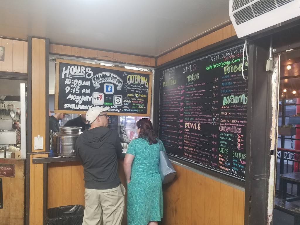 Tako Factory Taqueria | restaurant | 7287 El Cajon Blvd, San Diego, CA 92115, USA | 6197414502 OR +1 619-741-4502