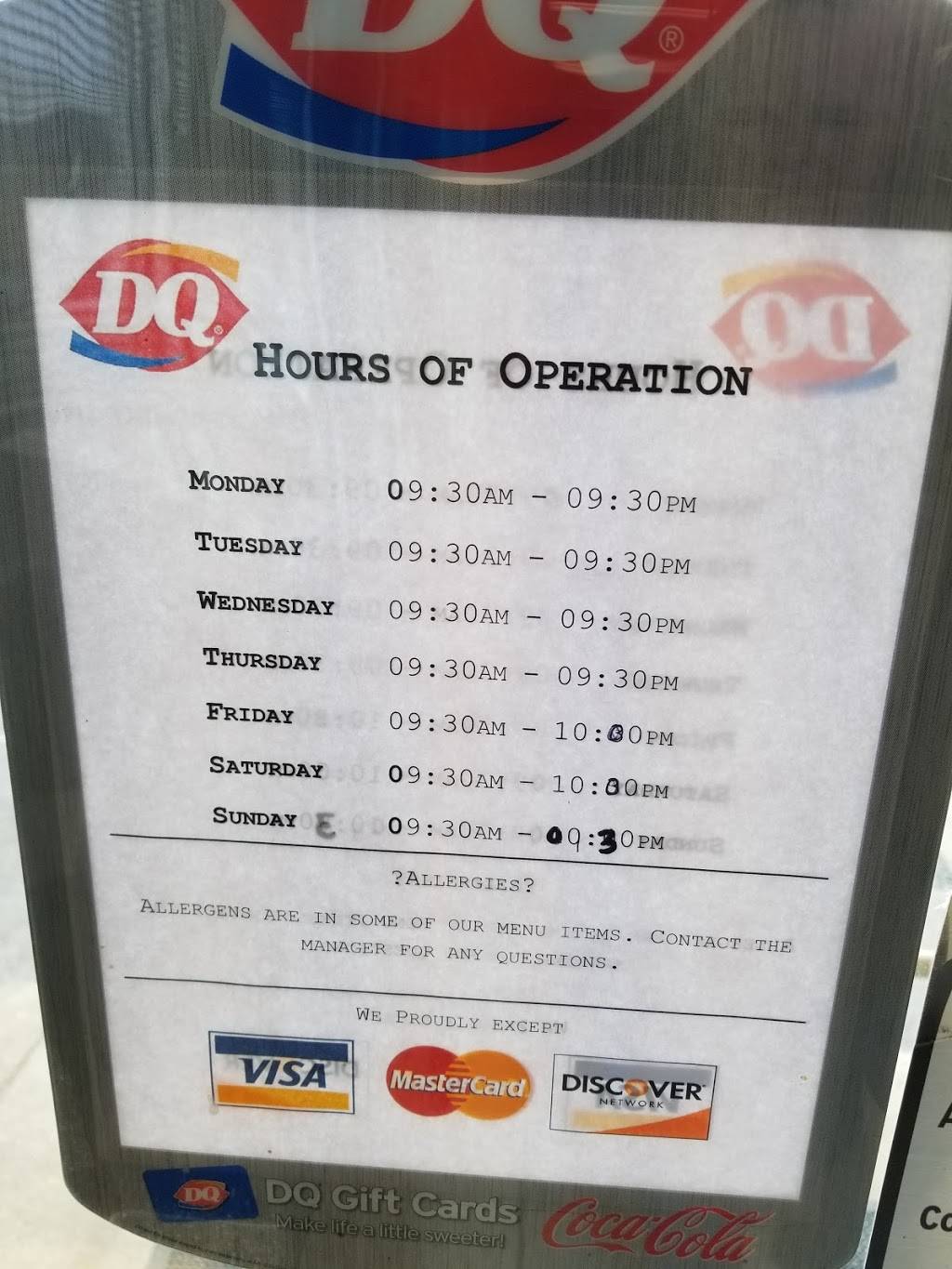 Dairy Queen | restaurant | 911 Cross County Rd, Mineral, VA 23117, USA | 8045566021 OR +1 804-556-6021