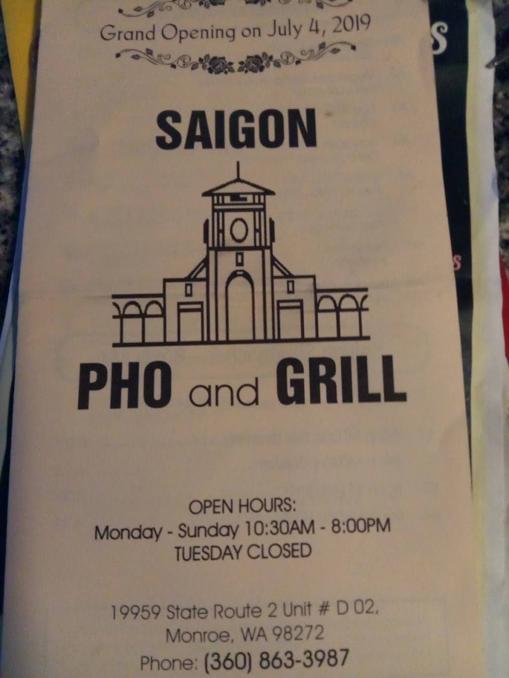 Saigon Pho And Grill | restaurant | 19959 US-2, Monroe, WA 98272, USA | 3608633987 OR +1 360-863-3987