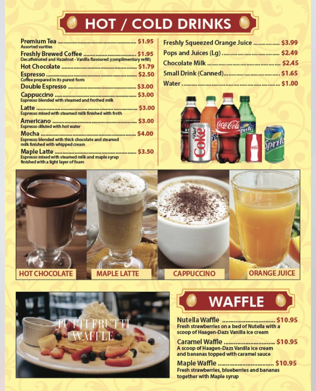 Golden Eggs | restaurant | 14 Lisa St #17, Brampton, ON L6T 4W2, Canada | 9054977955 OR +1 905-497-7955