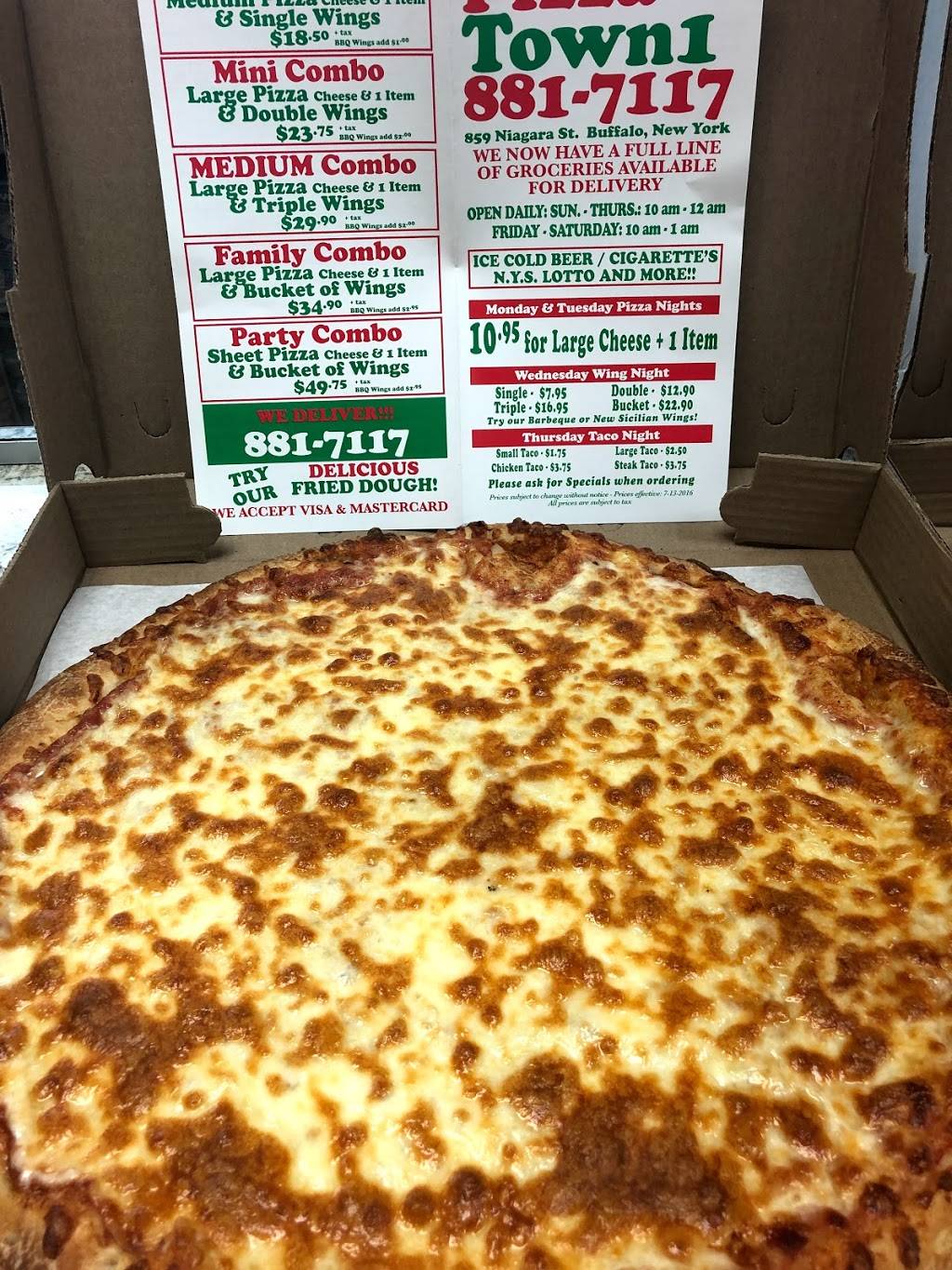 Pizza Town | restaurant | 859 Niagara St, Buffalo, NY 14213, USA | 7168817117 OR +1 716-881-7117