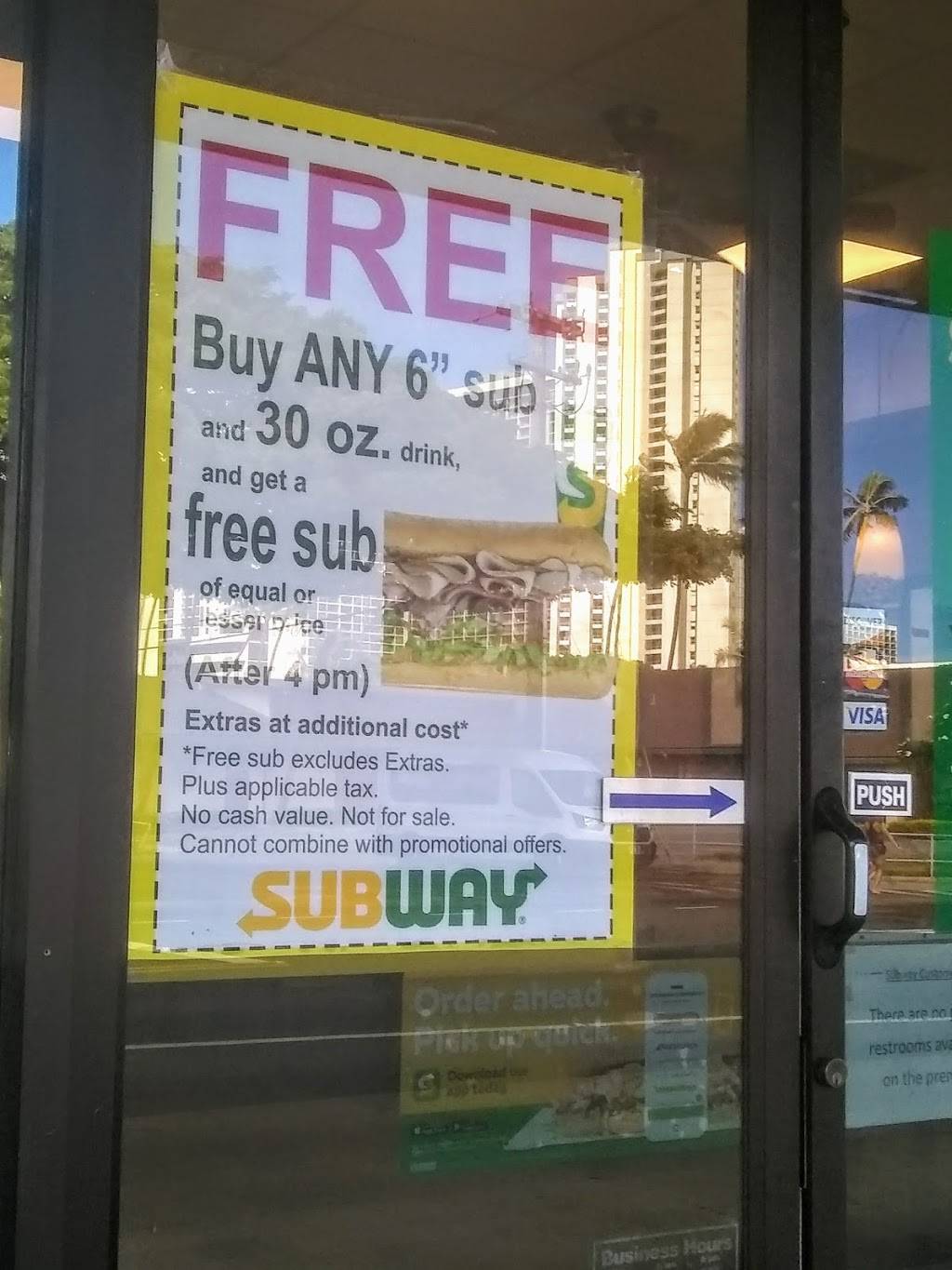 Subway | meal takeaway | 415 Kapahulu Ave Unit A, Honolulu, HI 96815, USA | 8087378844 OR +1 808-737-8844