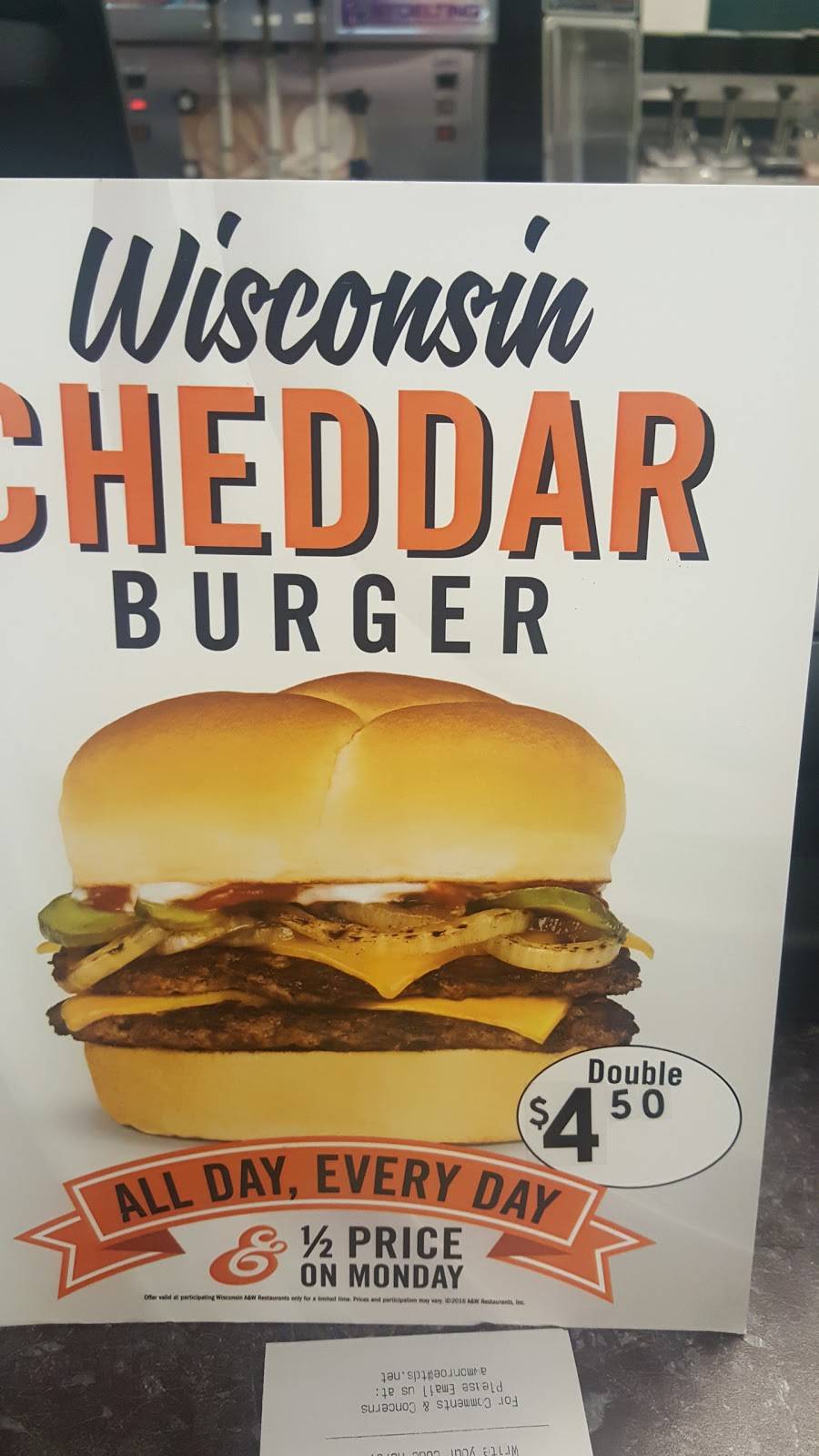 A&W Restaurant | restaurant | 510 S Monroe Ave, Green Bay, WI 54301, USA | 9204374725 OR +1 920-437-4725