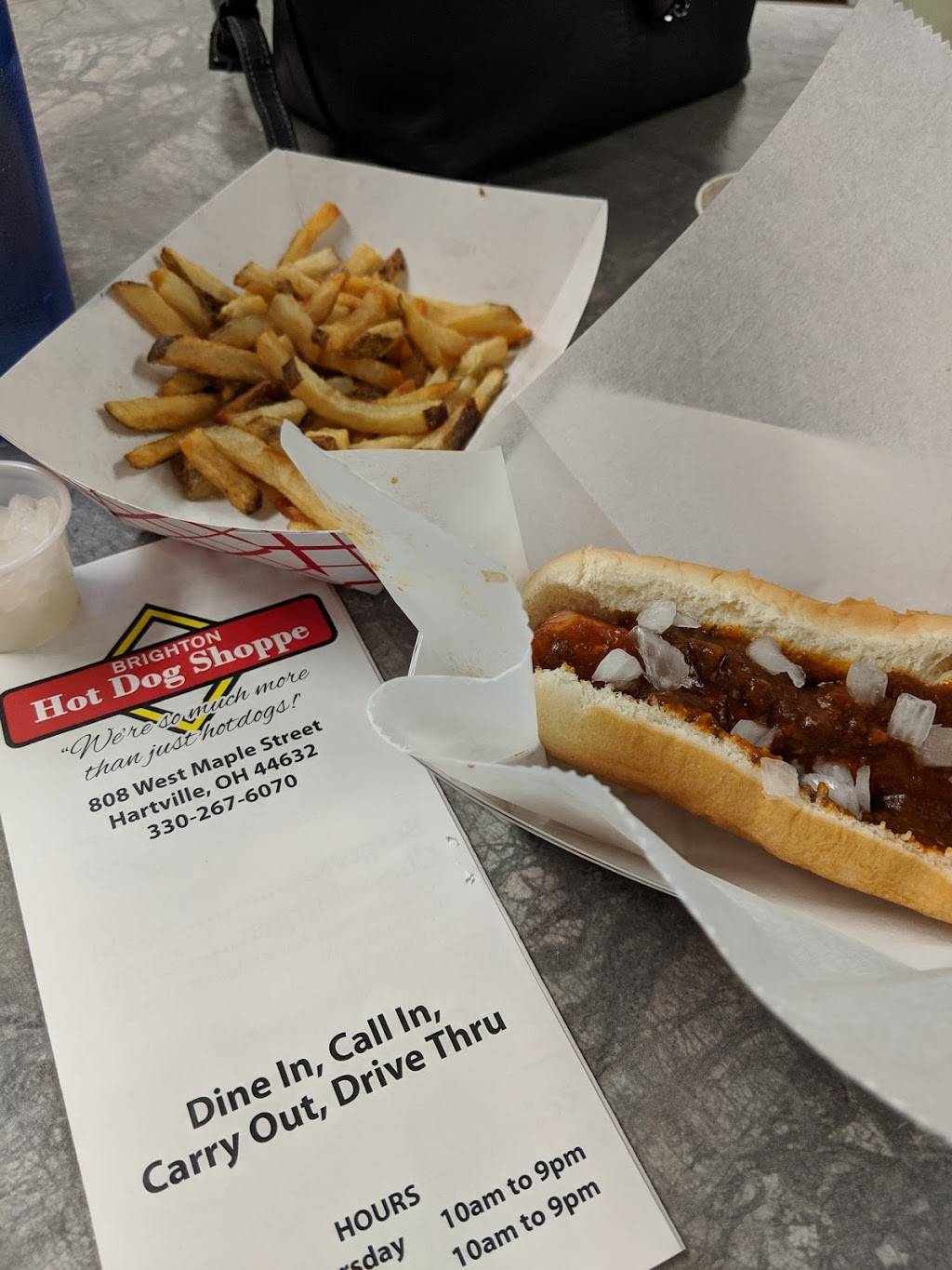 Brighton Hot Dog Shoppe | restaurant | 808 W Maple St, Hartville, OH 44632, USA | 3302676070 OR +1 330-267-6070