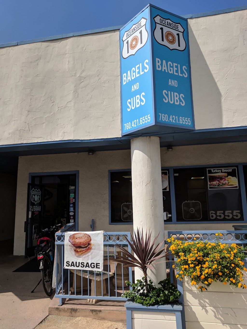 101 Bagels & subs | bakery | 323 N Coast Hwy suite c, Oceanside, CA 92054, USA | 7604216555 OR +1 760-421-6555