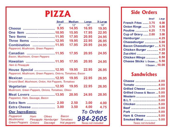 Finch Pizzeria | restaurant | 44 Front St, Finch, ON K0C 1K0, Canada | 6139842605 OR +1 613-984-2605