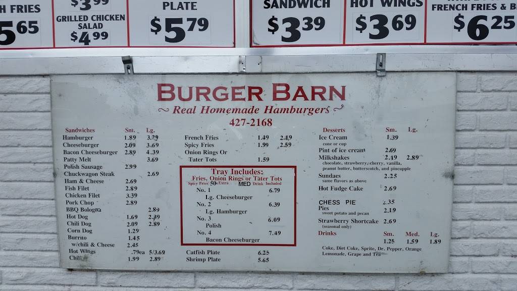 Burger Barn | restaurant | 123 Lexington Ave, Jackson, TN 38301, USA | 7314272168 OR +1 731-427-2168
