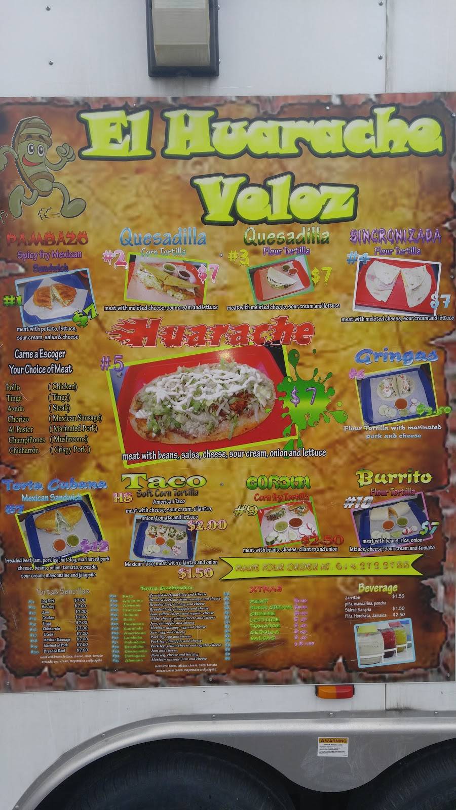 El Huaracha Veloz Taco Stand | restaurant | W Broad St & North Wheatland Avenue, Columbus, OH 43204, USA | 6142722788 OR +1 614-272-2788