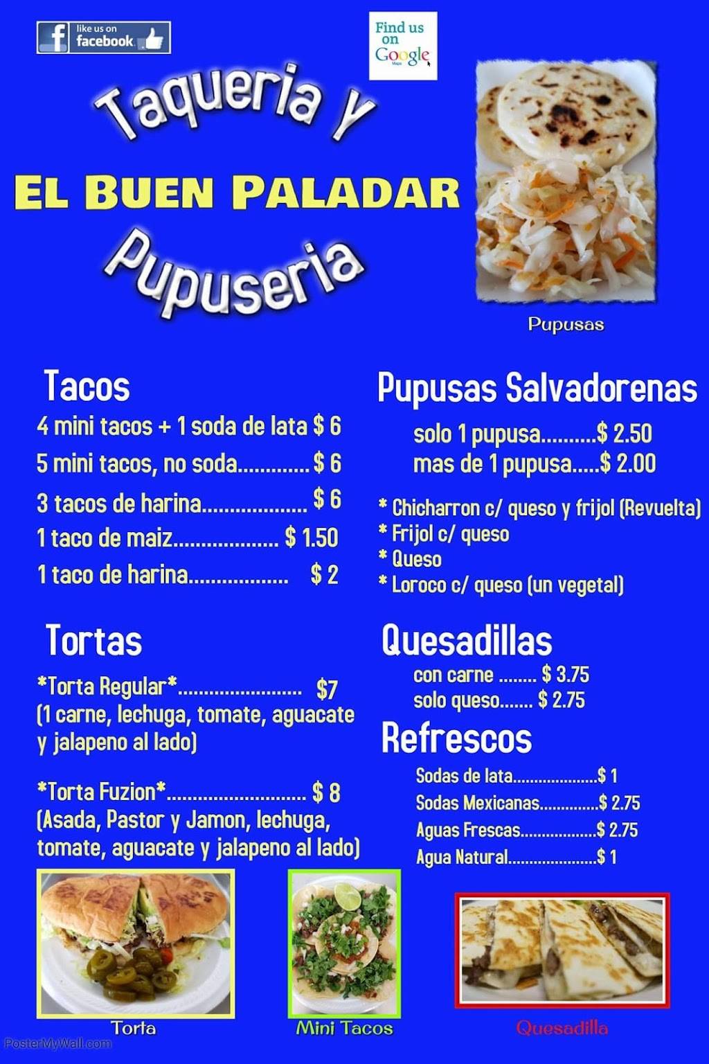 Taqueria Y Pupuseria El Buen Paladar | restaurant | 11937 FM1957, San Antonio, TX 78253, USA | 2107246475 OR +1 210-724-6475