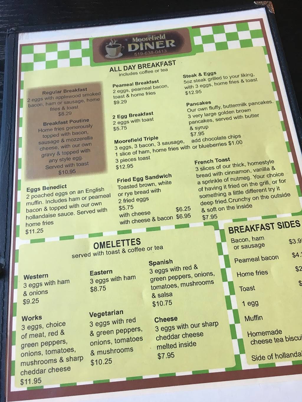 Moorefield Diner | restaurant | 42 McGivern St, Moorefield, ON N0G 2K0, Canada | 5196380413 OR +1 519-638-0413