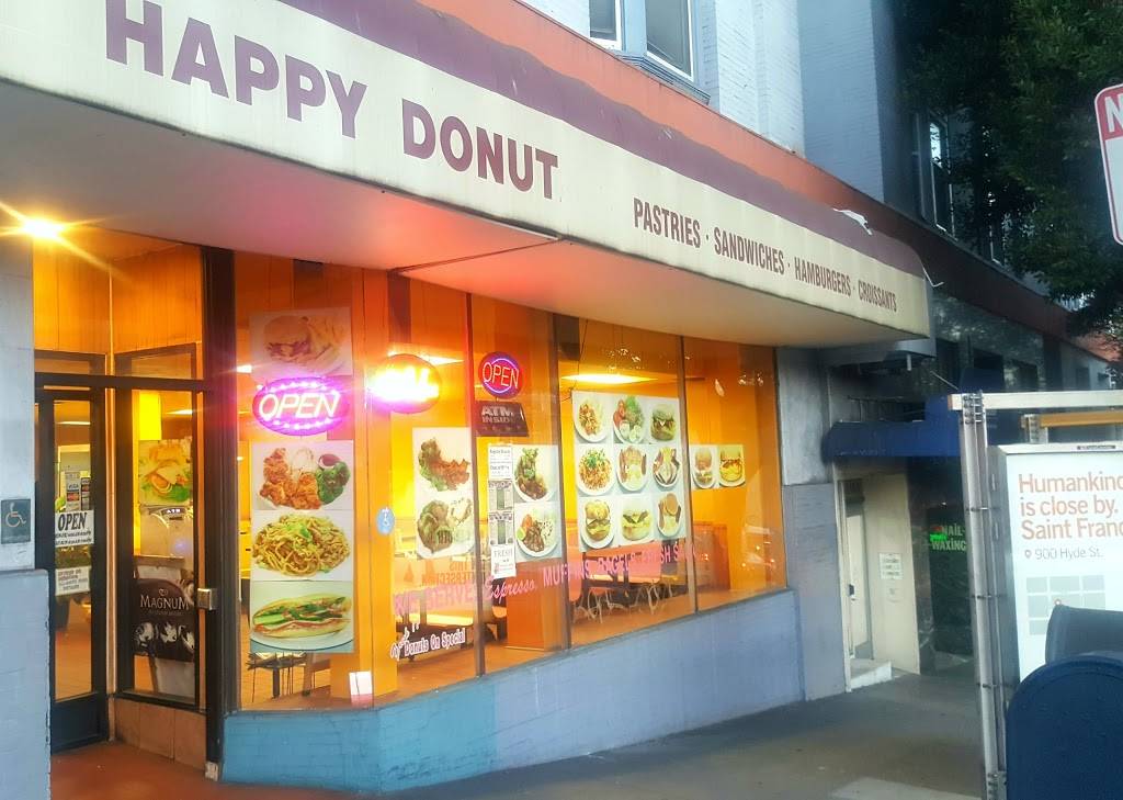 Happy Donuts | bakery | 2101 Van Ness Ave, San Francisco, CA 94109, USA | 4158007399 OR +1 415-800-7399