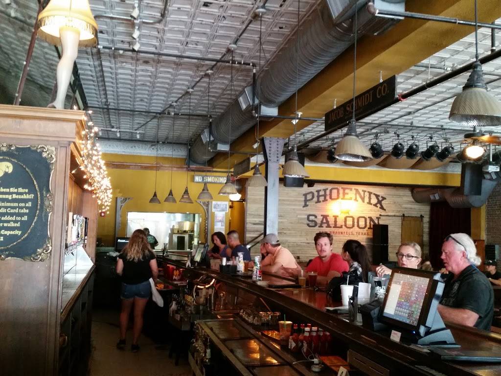 Phoenix Saloon | restaurant | 193 W San Antonio St, New Braunfels, TX 78130, USA | 8306431400 OR +1 830-643-1400
