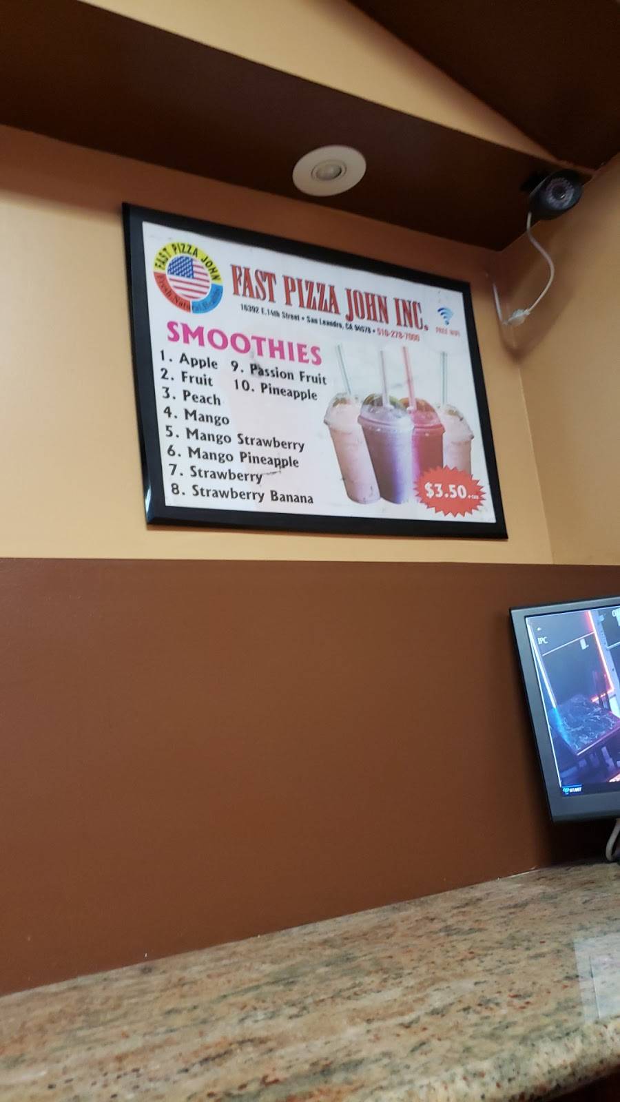 Fast Pizza John 7 | restaurant | 16392 E 14th St, San Leandro, CA 94578, USA | 5102787000 OR +1 510-278-7000