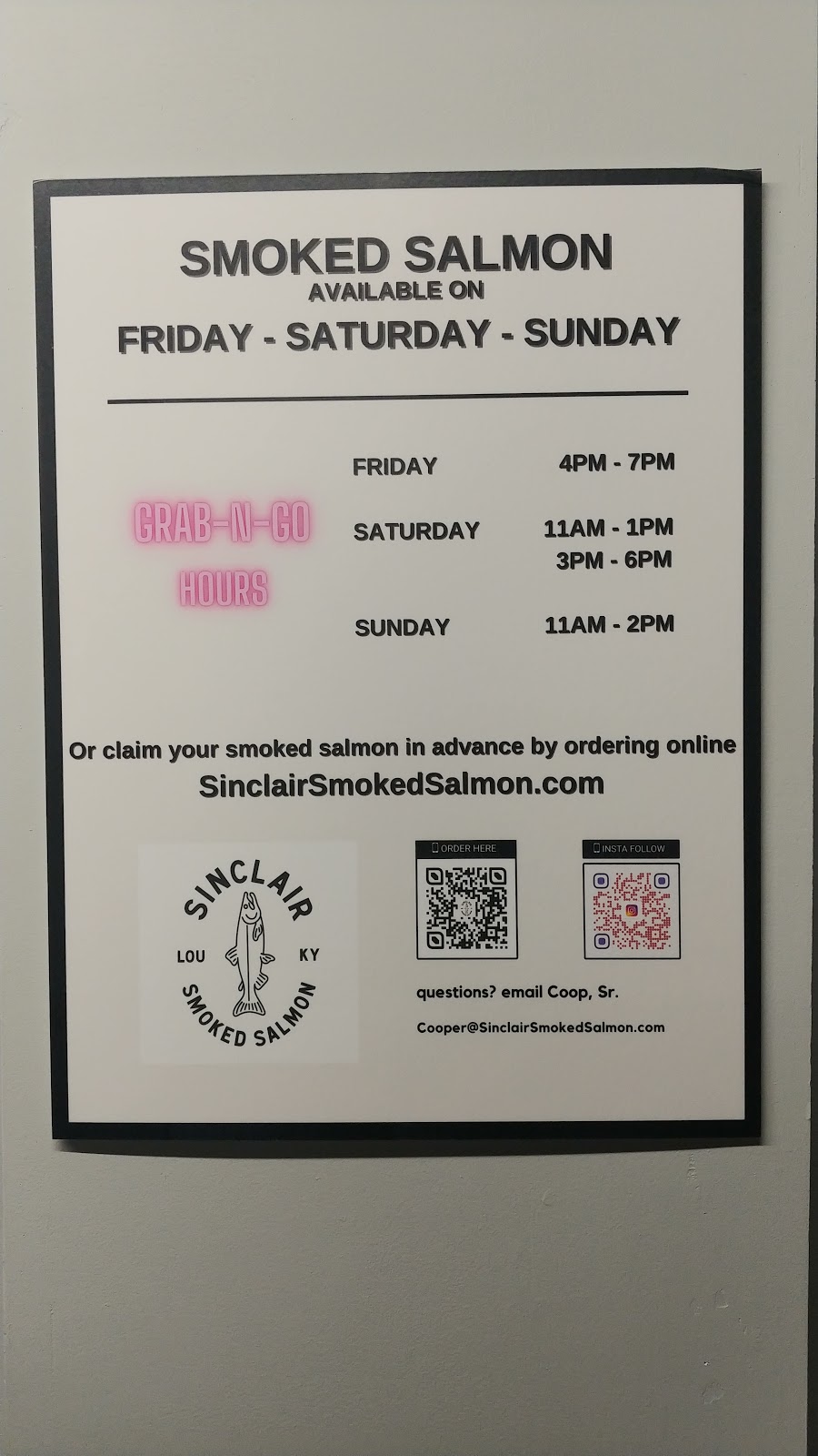 Sinclair Smoked Salmon | restaurant | 2208 Dundee Rd, Louisville, KY 40205, USA | 5027422616 OR +1 502-742-2616